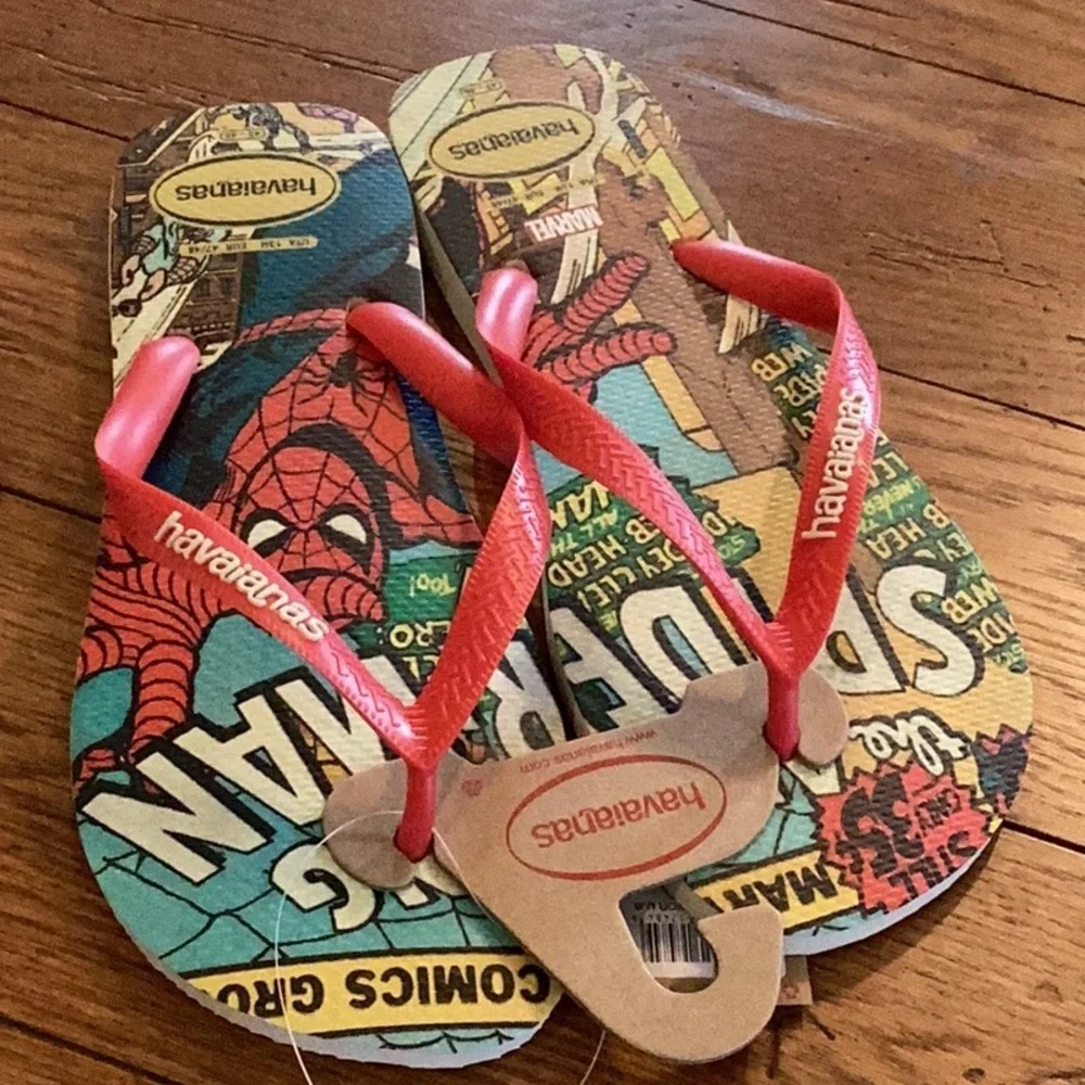 Havaianas Red Spider-Man Flip Flops Sandals. ❗️NEW❗️